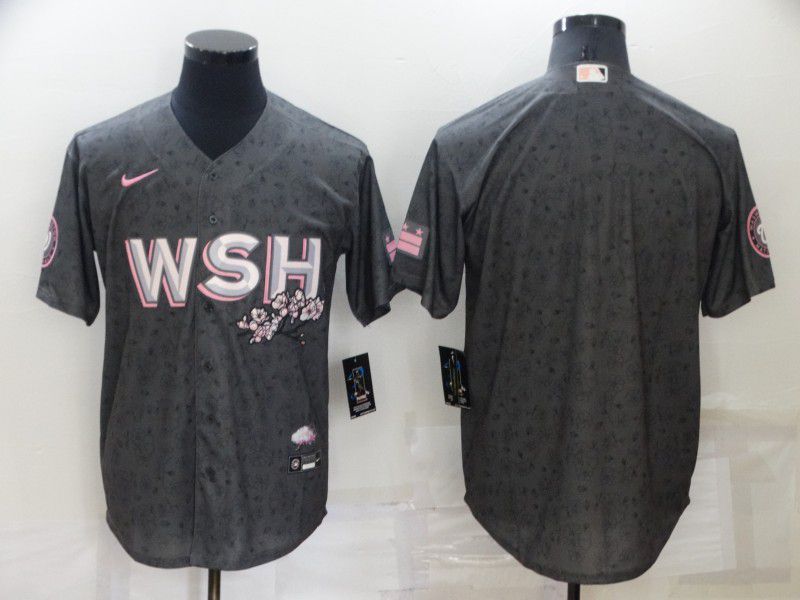 Men Washington Nationals Blank Grey City Edition Game Nike 2022 MLB Jersey->customized ncaa jersey->Custom Jersey